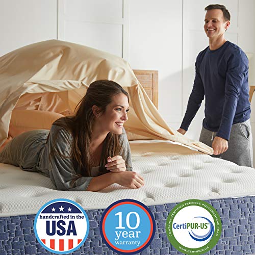 American Bedding 11 Inch Hybrid Mattress, Gel Memory Foam and Innerspring Support, Medium Firm Feel, Queen