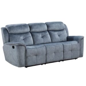 acme mariana sofa (motion) - - silver blue fabric