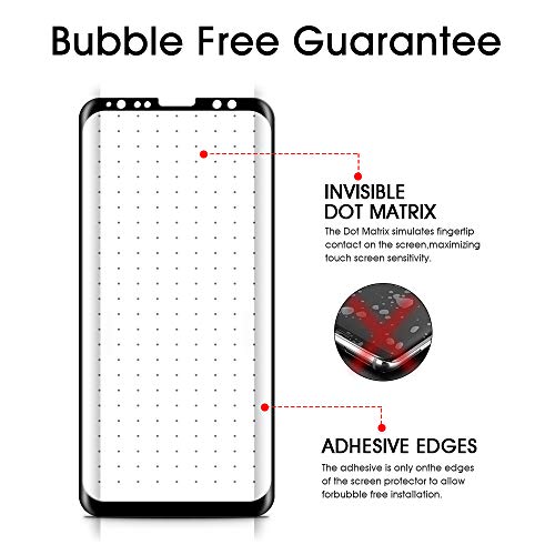 OTAO (2 Pack) Galaxy S9 Screen Protector Tempered Glass, 3D Curved Dot Matrix [Full Screen Coverage] Glass Screen Protector for Samsung Galaxy S 9 with Installation Tray [Case Friendly]