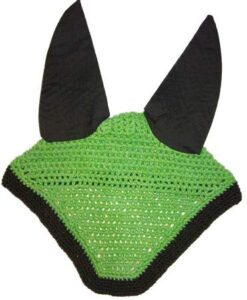 a c horse ear net crochet fly veil equestrian fly bonnet/veil/mask standard size