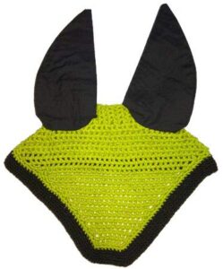 a c horse ear net crochet fly veil equestrian fly bonnet/veil/mask standard size