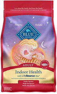 blue buffalo indoor health natural adult dry cat food, salmon & brown rice 5-lb