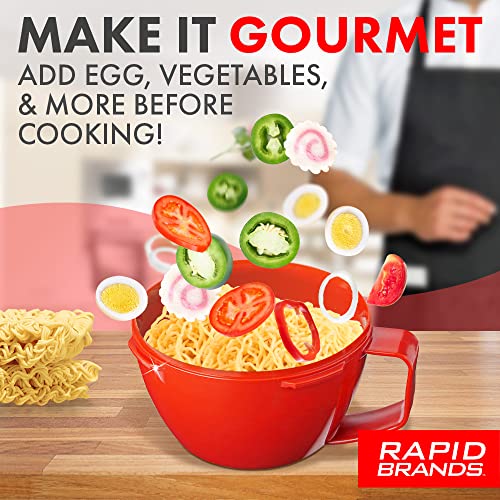 Rapid Cup Noodle/Soup Bowl | Microwave Soup & Noodles in Minutes | Perfect for Dorm, Small Kitchen, or Office | Dishwasher-Safe, Microwaveable, & BPA-Free