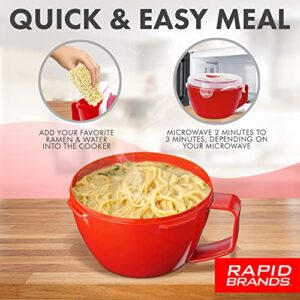 Rapid Cup Noodle/Soup Bowl | Microwave Soup & Noodles in Minutes | Perfect for Dorm, Small Kitchen, or Office | Dishwasher-Safe, Microwaveable, & BPA-Free