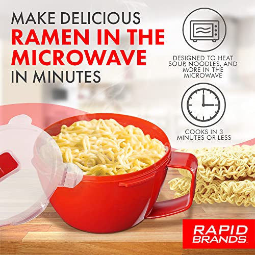 Rapid Cup Noodle/Soup Bowl | Microwave Soup & Noodles in Minutes | Perfect for Dorm, Small Kitchen, or Office | Dishwasher-Safe, Microwaveable, & BPA-Free