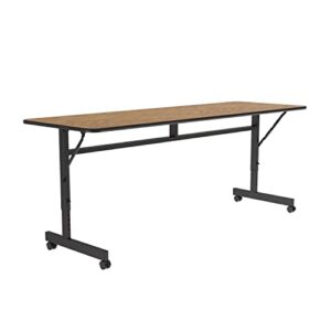 Correll Econline Flip Top Table, 24" x72, Medium Oak