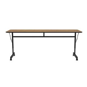 Correll Econline Flip Top Table, 24" x72, Medium Oak