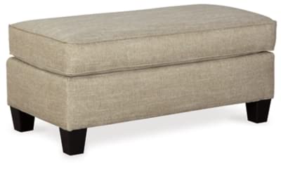 Signature Design by Ashley Almanza Traditional Rectangular Oversized Accent Ottoman, Beige