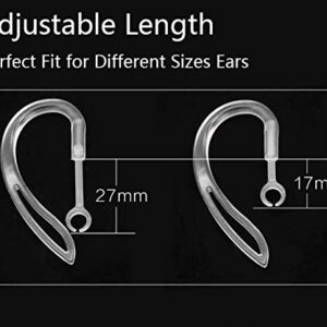 Rayker Earhook Ear Fins Replacement for Airpod, [Anti-Lost] Adjustable Soft Silicone Earbud Hook Earhook, Design for Airpod, Gel, 2 Pairs, Clear