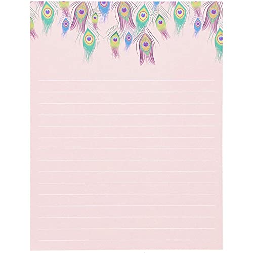 To Do Daily Notepads, Notepads for Women, Peacock Design (50 Sheets, 4-Pack)