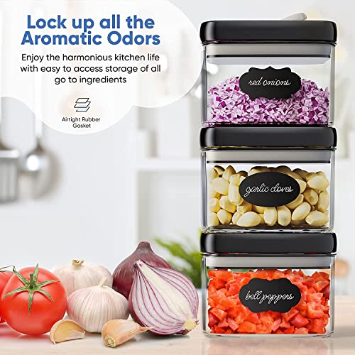 Chef's Path Airtight Food Storage Containers (Set of 6/1.5L) for Kitchen & Pantry Organization - Clear Plastic Canisters for Cookies, Herbs, Spices, Dry Food Storage - Snack Containers with Lock Lids