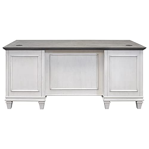 Martin Furniture Double Pedestal Desk, White