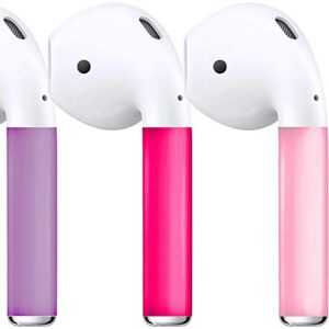 airpod skins protective wraps - three-color packs - stylish covers for protection & customization, compatible with apple airpods (lilac, bubblegum pink, pink)