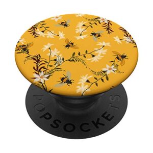 bee honeybee - cute floral beemount stand holder grip popsockets popgrip: swappable grip for phones & tablets