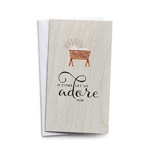 dayspring - little inspirations - o come let us adore him - 16 christmas boxed cards, kjv (10369)
