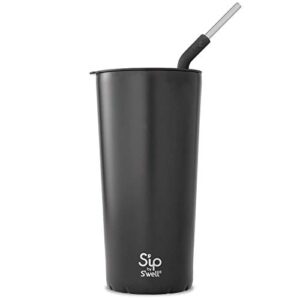 s'ip by s'well stainless steel takeaway tumbler - 24 fl oz - black licorice - double-layered vacuum-insulated travel mug keeps drinks cold for 16 hours and hot for 4 - bpa-free water bottle