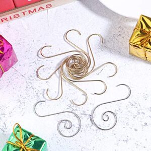 Toyvian 160PCS Christmas Ornament Hooks Durable Stainless Steel Hooks S Shaped Multifunctional Hooks for Christmas Tree Decoration