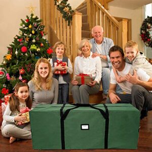 AerWo Christmas Tree Storage Bag Extra Large Christmas Storage Containers, Fits Up to 7.5 Ft Artificial Trees Heavy Duty 600D Oxford Xmas Holiday Tree Bag with Durable Handles & Dual Zipper 50in x 15in x 20in