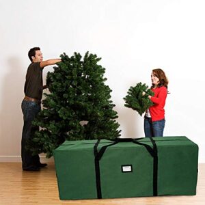 AerWo Christmas Tree Storage Bag Extra Large Christmas Storage Containers, Fits Up to 7.5 Ft Artificial Trees Heavy Duty 600D Oxford Xmas Holiday Tree Bag with Durable Handles & Dual Zipper 50in x 15in x 20in