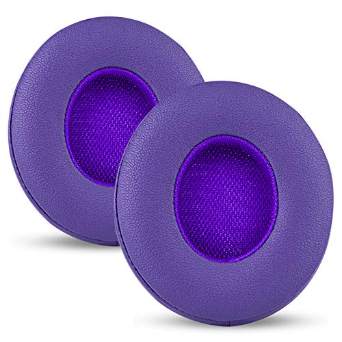 Solo 3 Earpads Replacement Solo 2 Ear Pads Memory Foam Ear Cushion Compatible with Beats by Dre Solo3/Solo2 Wireless on Ear Headphones ONLY (Pop Purple)