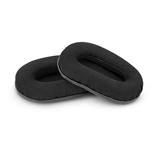 BRAINWAVZ Replacement Micro Suede Earpads for Sony MDR 7506, V6, CD900ST, Memory Foam Ear Pad & Suitable for Other On Ear Headphones, Micro Suede Black