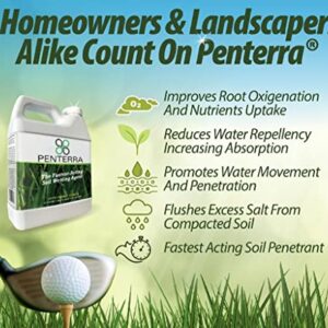 Penterra Soil Penetrant and Wetting Agent – Promotes Water Movement and Root Absorption to Deter Erosion and Improve Nutrient Uptake for Hardier Landscaping and Water Conservation