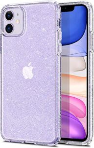 spigen liquid crystal glitter designed for iphone 11 case (2019) - crystal quartz