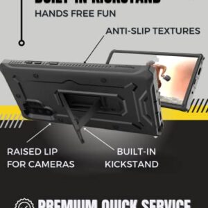 ArmadilloTek Vanguard Designed for Samsung Galaxy Note 10+Plus Case (2019 Release) Military Grade Full-Body Rugged with Kickstand Without Built-in Screen Protector - Black