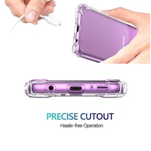 KIOMY Galaxy S9 Case Crystal Clear Shockproof Bumper Protective Case for Samsung Galaxy S9 Transparent Pure TPU Slim Fit Flexible Cell Phone Back Covers