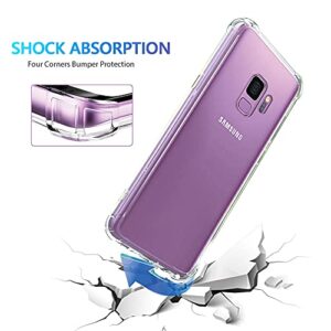 KIOMY Galaxy S9 Case Crystal Clear Shockproof Bumper Protective Case for Samsung Galaxy S9 Transparent Pure TPU Slim Fit Flexible Cell Phone Back Covers