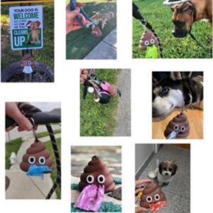 LZSOMPK Cute Dog Poop Bag Holder for Leash Durable Dog Poop Bag Dispenser for Dog Waste Bags Includes 1 Roll 15 Bags