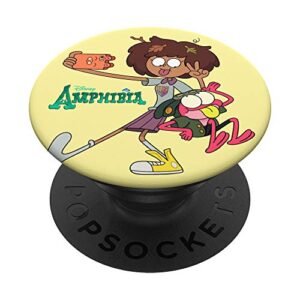 disney channel amphibia anne and sprig popsockets popgrip: swappable grip for phones & tablets