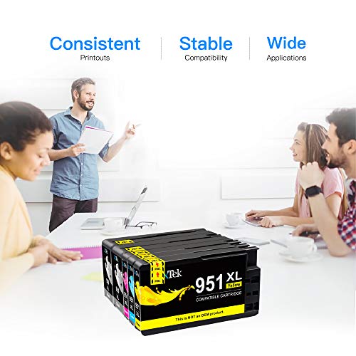 LxTek Compatible Ink Cartridge Replacement for HP 950XL 951XL 950 XL 951 XL to use with OfficeJet PRO 8600 8610 8620 8630 8100 8625 8615 276dw, 8 Pack (2 Black|2 Cyan|2 Magenta|2 Yellow)