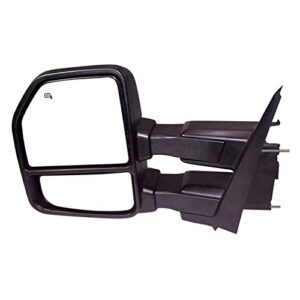 AERDM New Pair towing mirror Black Housing fit for 2015 2016 2017 2018 Ford F150 Pickup Truck Towing Mirrors w/Turn Signal, Auxiliary Lamp