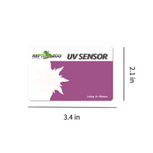 REPTI ZOO UVB Tester Reptile Lamp UV Sensor Reptile UVA UVB Fluorescent Lamp Tester Card, Set of 2