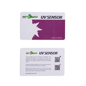 REPTI ZOO UVB Tester Reptile Lamp UV Sensor Reptile UVA UVB Fluorescent Lamp Tester Card, Set of 2