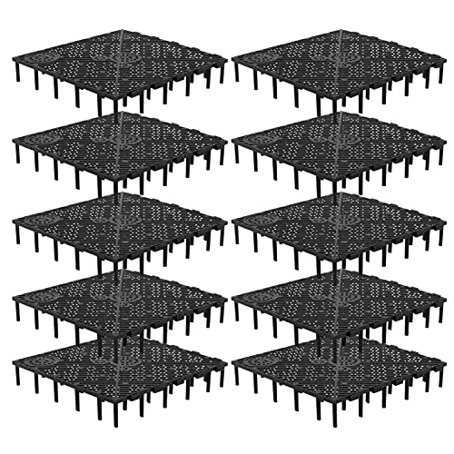 POPETPOP Aquarium Bottom Grid-20 Pack Fish Tank Isolation Board Divides Tray Aquarium Divider Bottom Filter (Black)