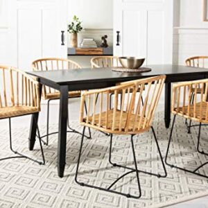 SAFAVIEH Home Collection Brayson Modern Black Rectangle Dining Table