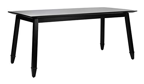 SAFAVIEH Home Collection Brayson Modern Black Rectangle Dining Table