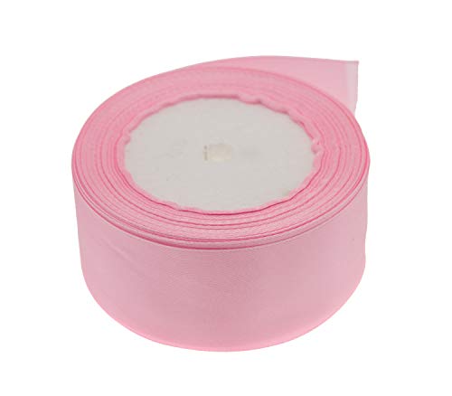 ATRBB 25 Yards 1-1/2 inch Wide Satin Ribbon Perfect for Wedding,Handmade Bows and Gift Wrapping(Pink)