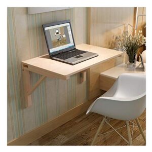 folding work table, wall mounted table fold down, wooden fold up table, stable sturdy construction, drop leaf tables for small spaces (size : 80cm×50cm)