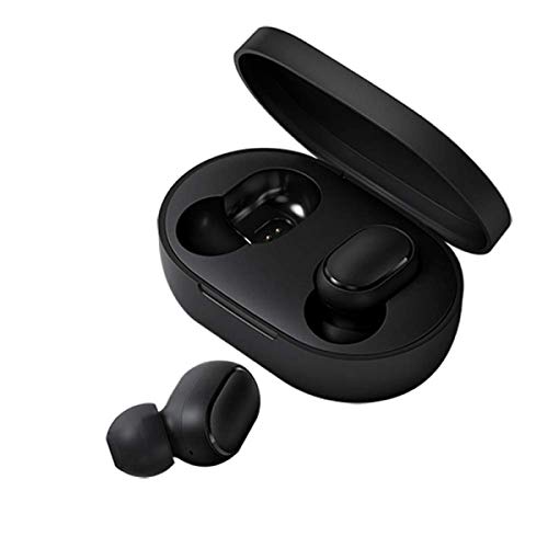 Xiaomi TWSEJ04LS Redmi Airdots Earphones, Bluetooth, Sweatproof, True Wireless Earbuds, Global Version - Black, Small