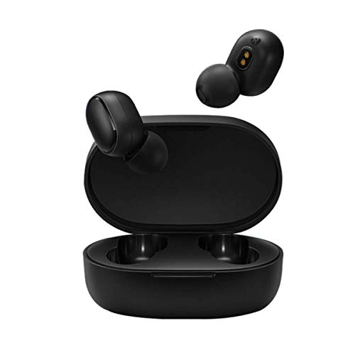 Xiaomi TWSEJ04LS Redmi Airdots Earphones, Bluetooth, Sweatproof, True Wireless Earbuds, Global Version - Black, Small