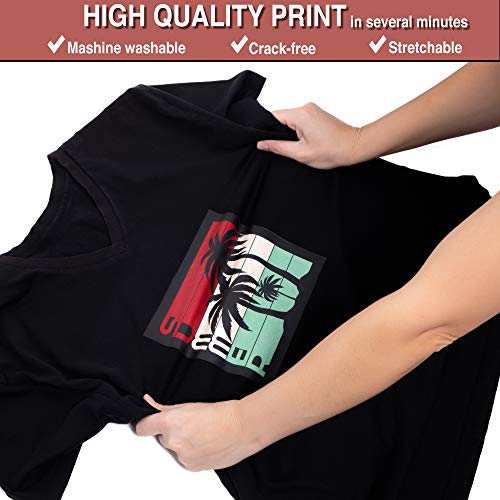 Kodiak Supplies Inkjet Iron-On Dark T Shirt LETTER SIZE 8.5"X11" Transfers Paper " Pack of 20 Sheets