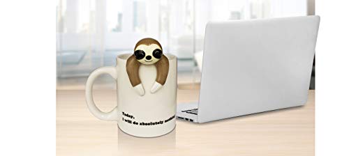 Decodyne Funny Sloth Coffee Mug - Cute Sloth Gifts For Women and Men - Best Friend Birthday Gifts for Women