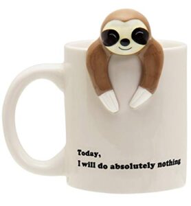 decodyne funny sloth coffee mug - cute sloth gifts for women and men - best friend birthday gifts for women