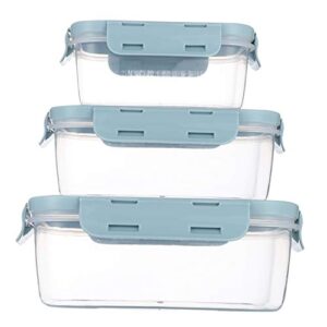 holevifo food storage containers with airtight lids - food prep containers meal prep - lunch containers with lids - meal prep containers -microwave, stackable (blue)