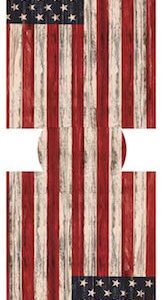 PKM - (2) Distressed USA AMERICAN FLAG Slim Can Cooler Sleeve - Beer Blank Skinny 12 oz Neoprene Coolie - Perfect For 12oz Red Bull, Michelob Ultra,Truly