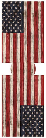 PKM - (2) Distressed USA AMERICAN FLAG Slim Can Cooler Sleeve - Beer Blank Skinny 12 oz Neoprene Coolie - Perfect For 12oz Red Bull, Michelob Ultra,Truly