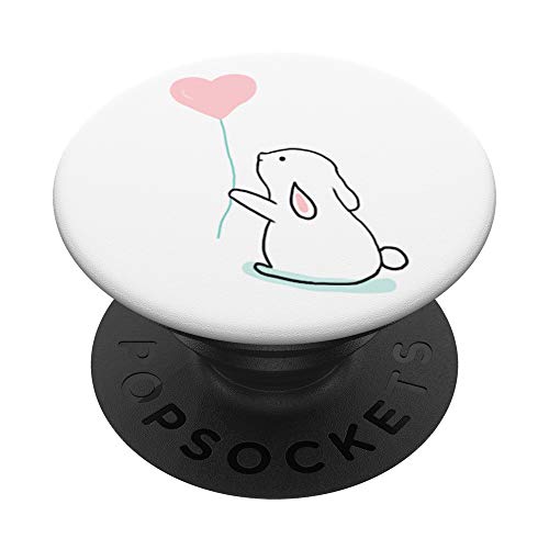 Bunny Heart Pink Cute Kawaii Pastel Animal Baby Rabbit PopSockets Swappable PopGrip